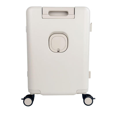 Carry On Luggage - Kids Ride On Folding Suitcase | TravelNest | Beige | 55 cm