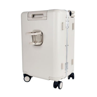 Carry On Luggage - Kids Ride On Folding Suitcase | TravelNest | Beige | 55 cm