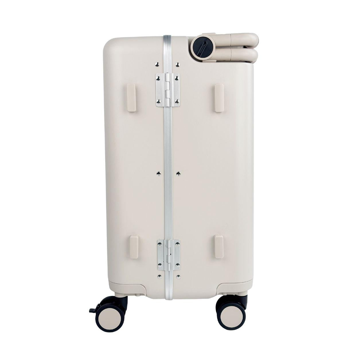 Carry On Luggage - Kids Ride On Folding Suitcase | TravelNest | Beige | 55 cm