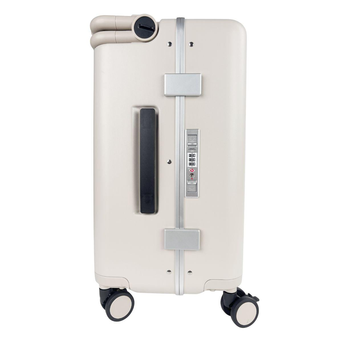 Carry On Luggage - Kids Ride On Folding Suitcase | TravelNest | Beige | 55 cm