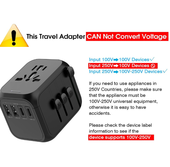 Universal Travel Adapter All in One