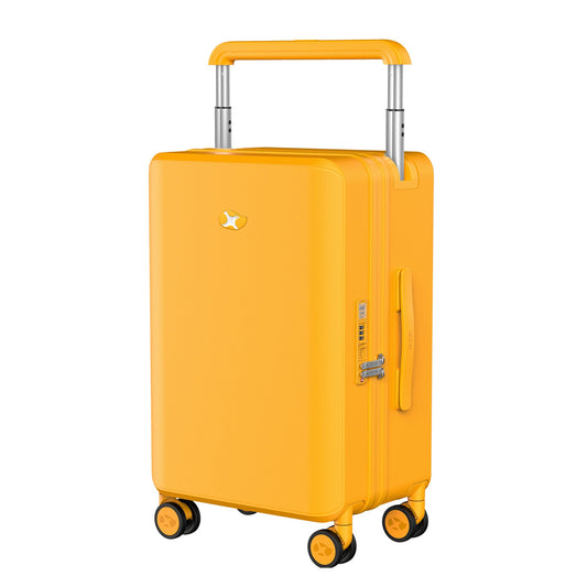 Carry On Luggage & Hard Shell Spinner Cabin Suitcase | Travo One | Mango Yellow | 56 cm
