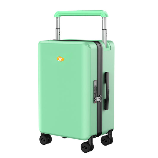 Spinner Carry On Suitcase - Hard Case Hand Cabin Luggage | Travo One | Mint Green | 56 cm