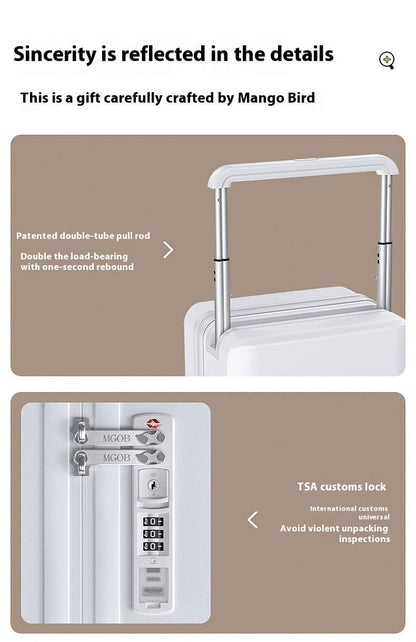 White Carry On Luggage - Hard Shell Cabin Suitcase | Travo One | 56 cm
