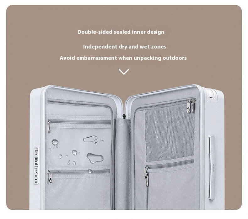 White Carry On Luggage - Hard Shell Cabin Suitcase | Travo One | 56 cm