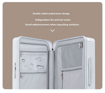 White Carry On Luggage - Hard Shell Cabin Suitcase | Travo One | 56 cm