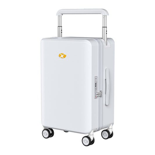 White Carry On Luggage - Hard Shell Cabin Suitcase | Travo One | 56 cm