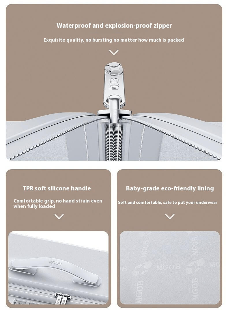 White Carry On Luggage - Hard Shell Cabin Suitcase | Travo One | 56 cm