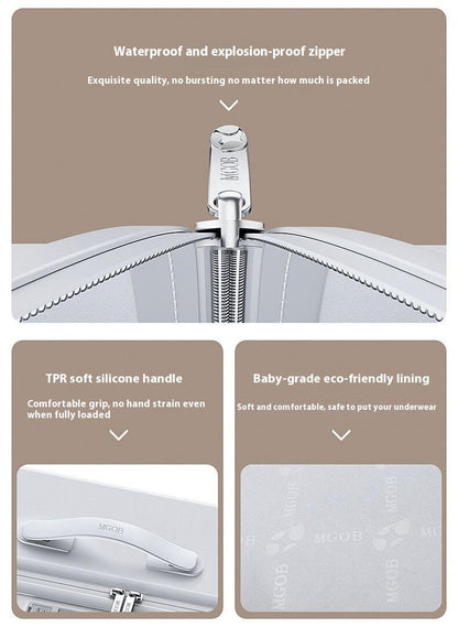 White Carry On Luggage - Hard Shell Cabin Suitcase | Travo One | 56 cm