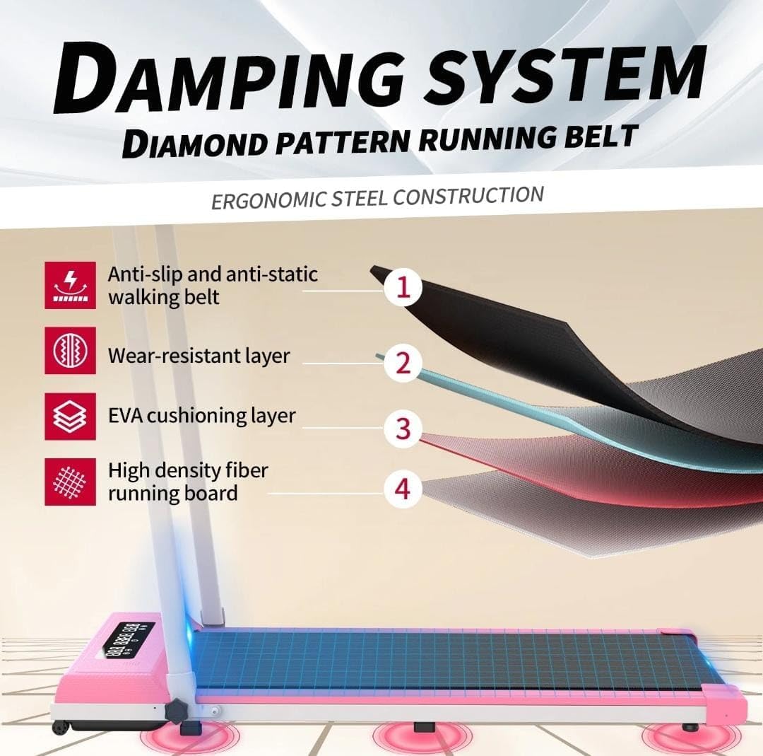 Foldable Walking Pad Treadmill Compact Flat