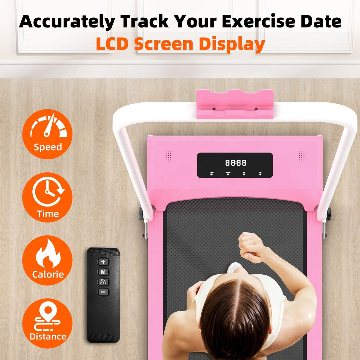 Foldable Walking Pad Treadmill Compact Flat