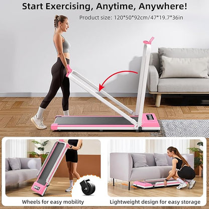 Foldable Walking Pad Treadmill Compact Flat