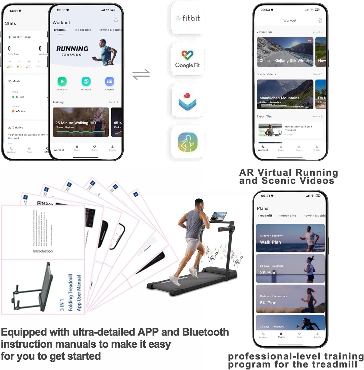 Treadmill Walking Foldable Treadmill