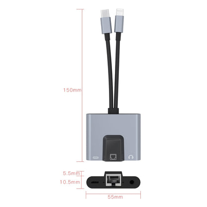 USB Type-C and Lightning to Ethernet Adapter Hub