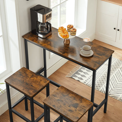 Bar table with stools seating