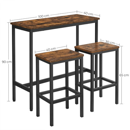 Rustic brown bar table
