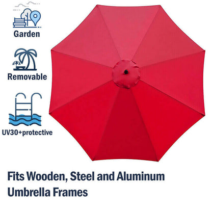 3M Parasol Replacement Cloth Round Garden Umbrella Cover For 8-Arm - The Shopsite