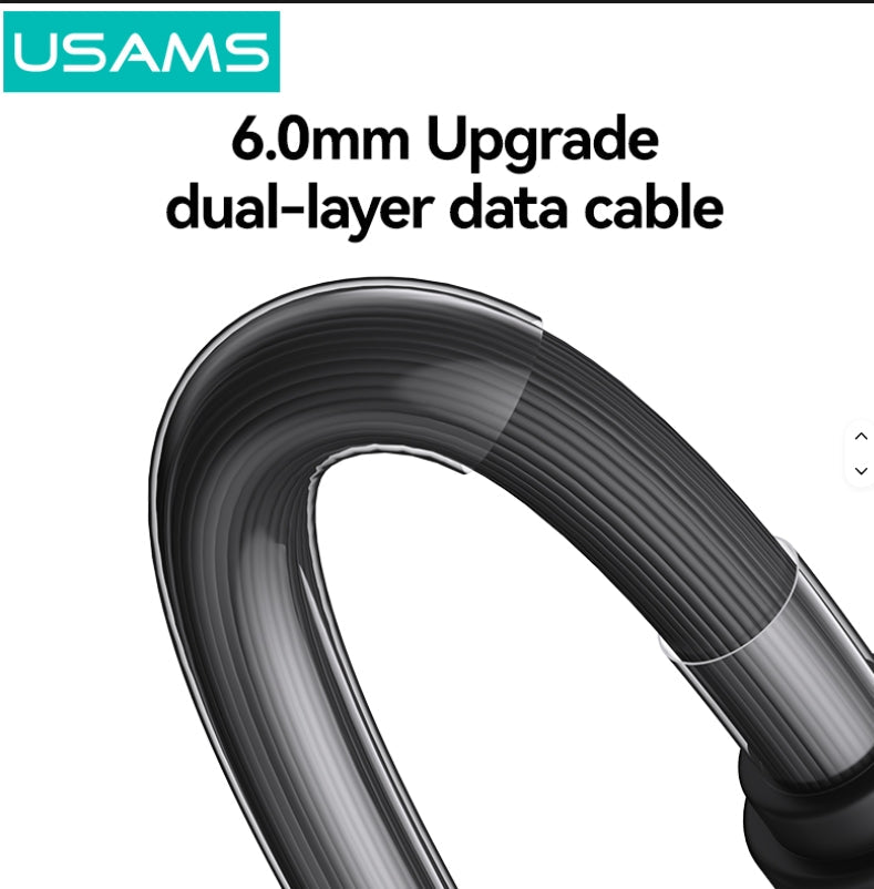 USB Type-C 3A Fast Charging & Data Transfer Cable 1 Meter 18W Extra Thick Lead 6mm Diameter