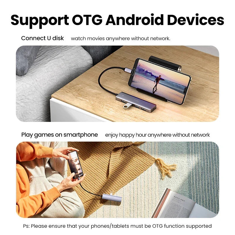 UGREEN USB C Hub 4 Ports USB Type C To USB 3.0 Hub