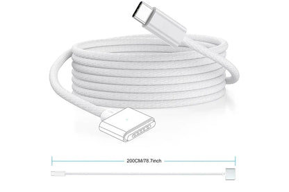 USB C to MagSafe 3 Nylon Charging Cable For MacBook Air / MacBook Pro Replacement