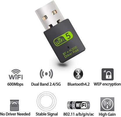 USB WiFi Bluetooth Adapter