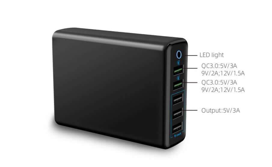 usb charger plugged in