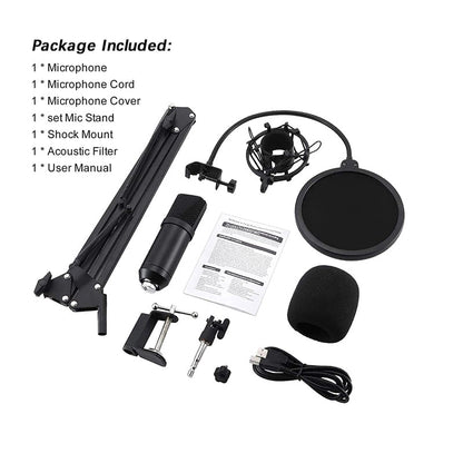 Usb Condenser Microphone Mic With Stand - The Shopsite