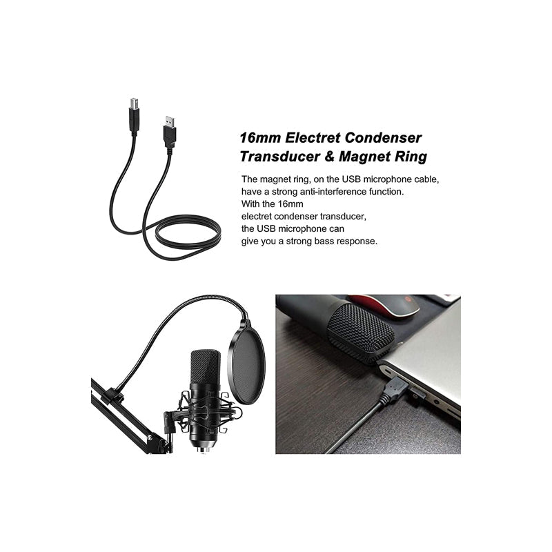 Usb Condenser Microphone Mic With Stand - The Shopsite