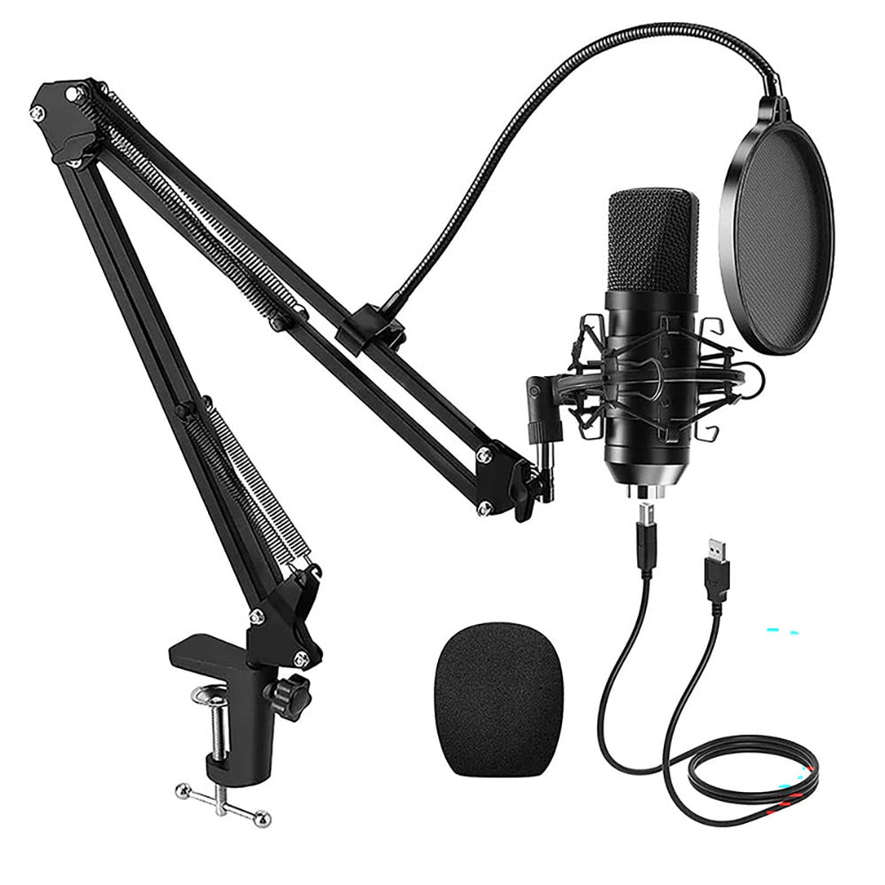 USB condenser microphone with stand