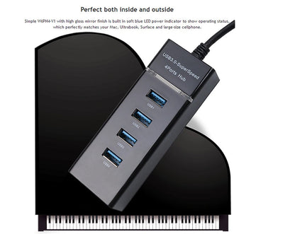 Usb Hub 4 Ports High-Speed Hubs Hi-Speed 4 Port Usb 3.0 - The Shopsite