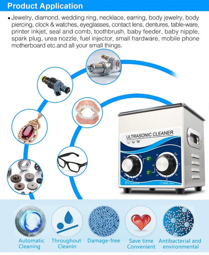 Ultrasonic Cleaner 1.3L Jewellery Cleaner