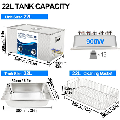 Ultrasonic Cleaner 22L