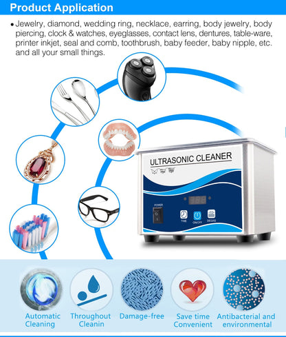 Ultrasonic Cleaner 2L Jewellery Cleaner