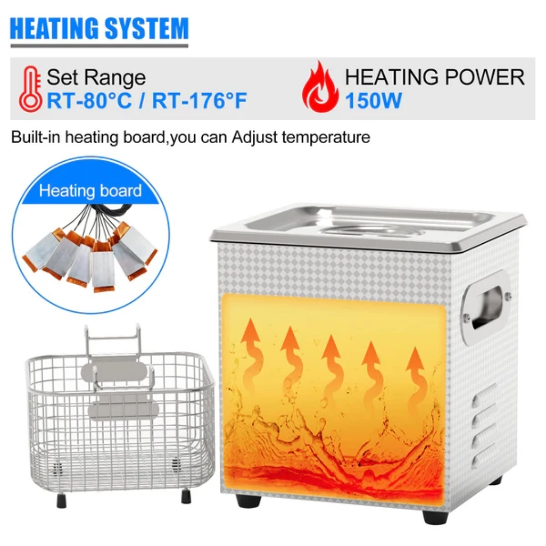 Ultrasonic Cleaner 1.3L Heated Ultrasonic