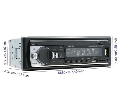 Universal Car Radio MP3 Player FM/BT/AUX/ USB/Phone Charging