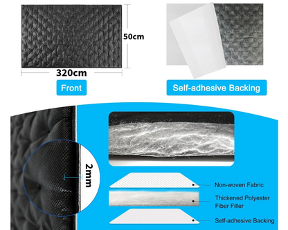 Car Butyl Rubber Sound Deadener Sound Proofing NoiseProofing Self Adhesive
