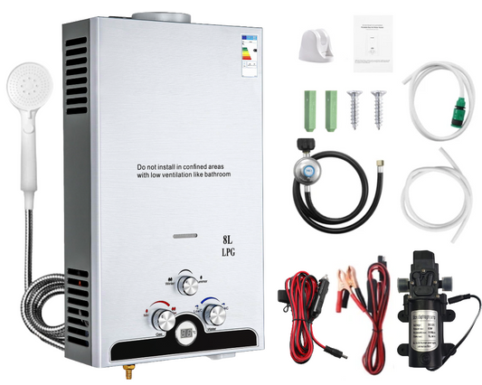 Gas Water Heating 8L + 12V Pump