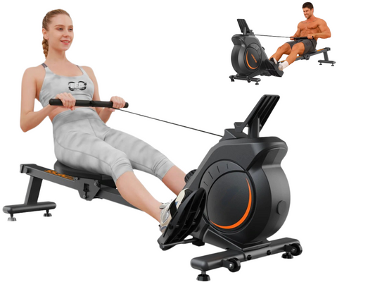 Magnetic Rowing Machine Fitness Machine Double Track
