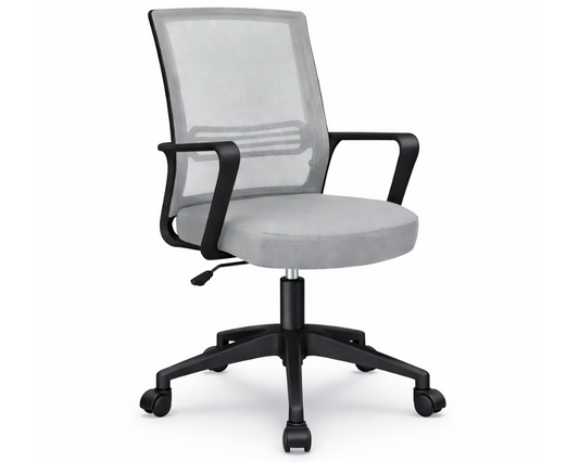 Adjustable Office Chair Study Computer Chair (Grey)