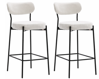 Set of 2 Bar Stools Counter Bar Stool