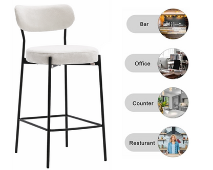 Set of 2 Bar Stools Counter Bar Stool