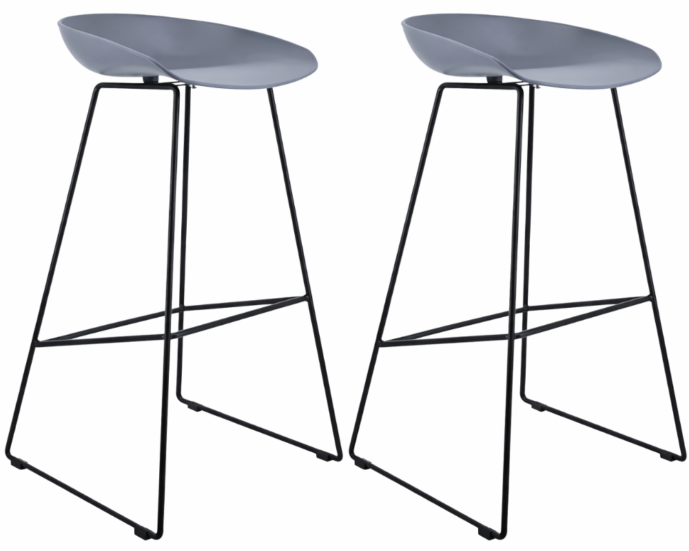 Modern Scandinavian Bar Stool Metal Leg BarStool