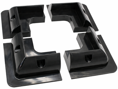 4 Solar Panel Mounting Bracket Black Corner Set Kit