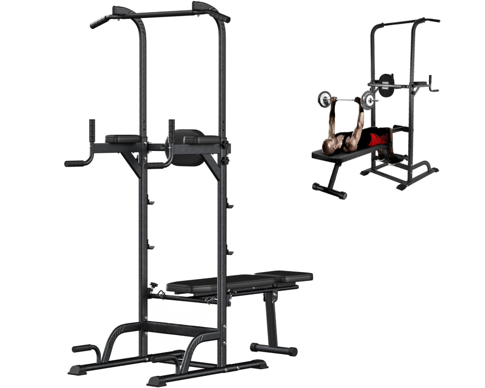 Power Tower Dip Station Pull Up Bar for Home Gym