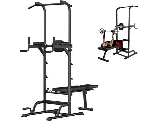 Power Tower Dip Station Pull Up Bar for Home Gym