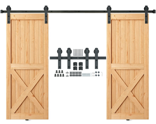 Barn Door Sliding Double Door Hardware Kit 3m