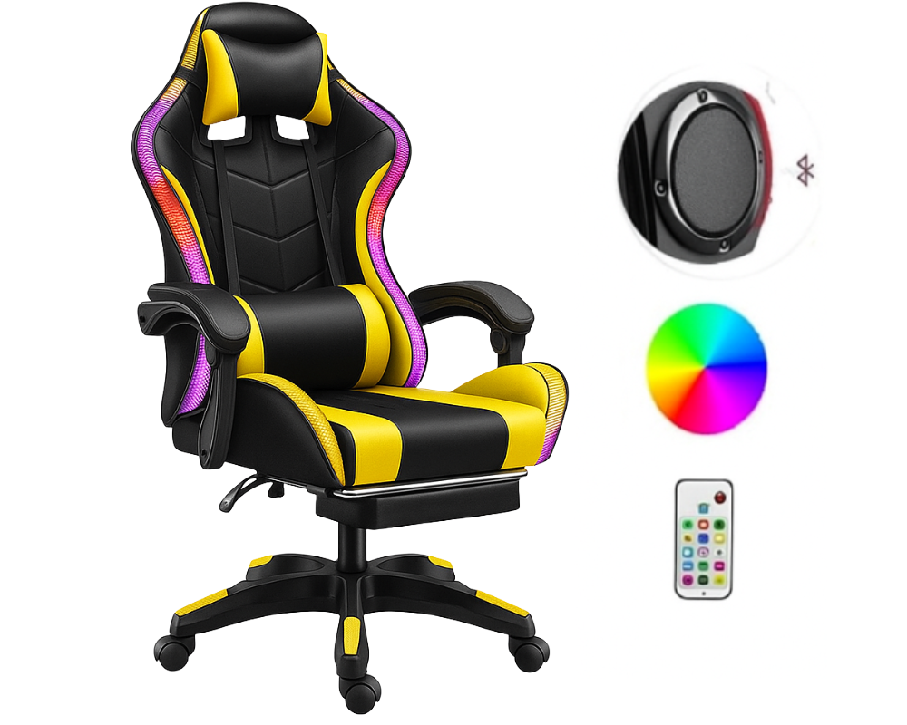 Gaming Chair Speaker and RGB Light (Yellow)
