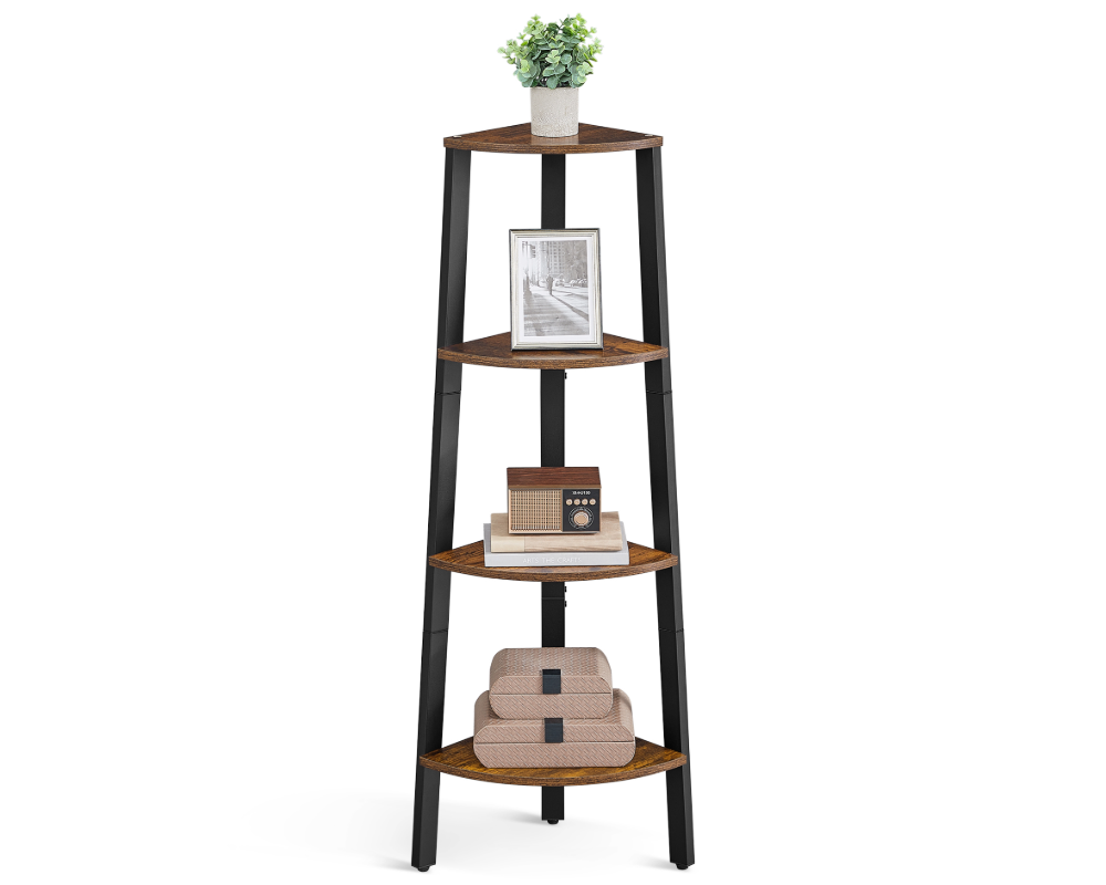 VASAGLE Corner Shelf 4-Tier Storage Rack