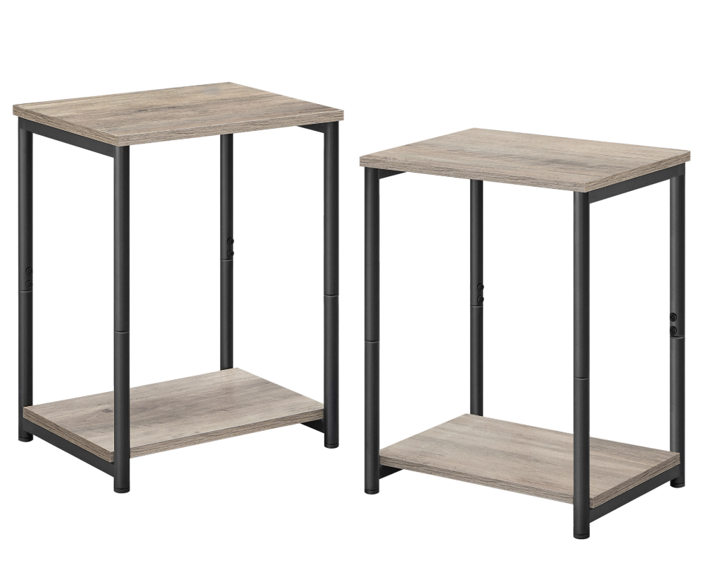 VASAGLE Bed Side Tables End Table (Greige)