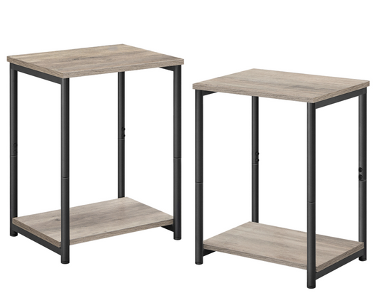 VASAGLE Bed Side Tables End Table (Greige)